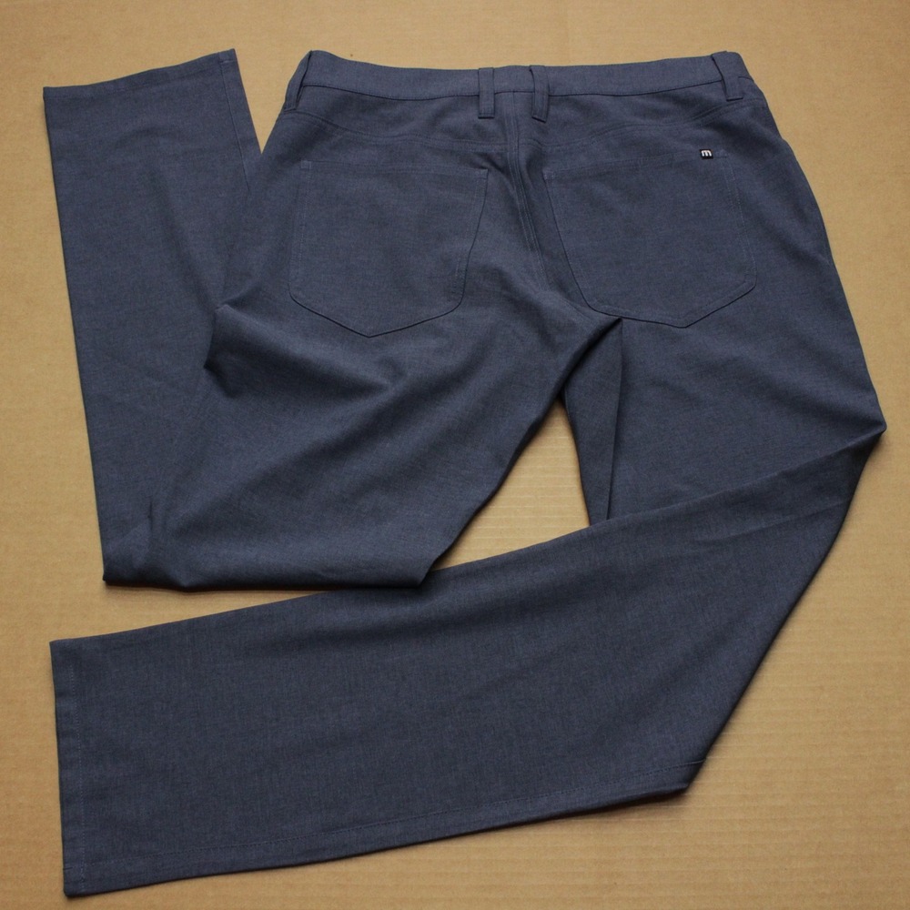 Travis Mathew Performance Golf Pants Mens Sz 32x32 Blue Straight Stretch Light - Picture 3 of 8